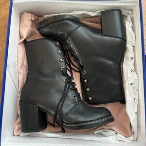 Stuart Weitzman Cassey 75 Boot Bootie Combat Lug Heel - 9/39.5